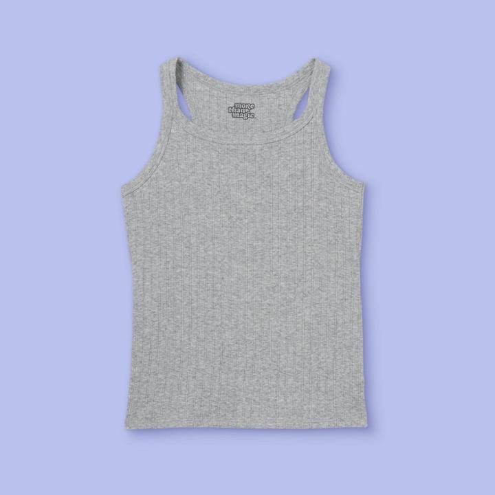 Girls' Rib Tank Top - More Than Magic Heather Gray