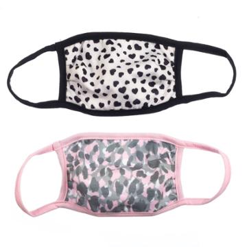 Bioworld Girls' 2pk Fashion Face Covering - Hearts/animal, One Color