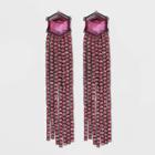 Rhinestones With Linear Earrings - A New Day Pink