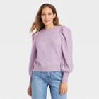 Women's Crewneck Embellished Pullover Sweater - A New Day