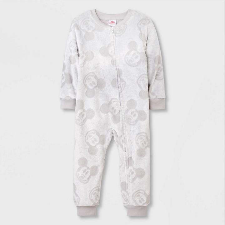 Toddler Boys' Mickey Mouse & Friends Union Suit - Gray