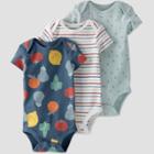 Baby 3pk Veggie Bodysuit - Little Planet By Carter's Blue/green Newborn