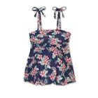 Maternity Floral Print Tie Strap Flyaway Tankini Top - Isabel Maternity By Ingrid & Isabel Navy
