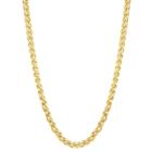 Crucible Men's Gold Plated Stainless Steel Spiga Chain Necklace (6mm) - Gold (24),
