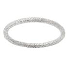 Journee Collection Tressa Collection Handcrafted Stipple Band In Sterling Silver - Silver