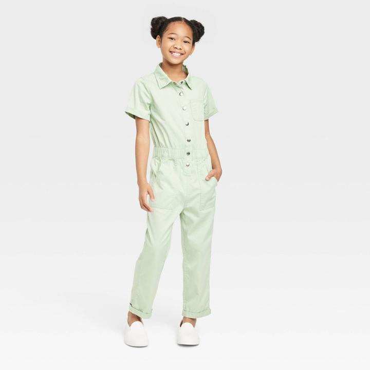 Girls' Short Sleeve Jumpsuit - Cat & Jack