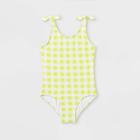 Girls' Summer Camp Gingham One Piece Swimsuit - Cat & Jack