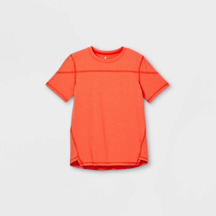 Boys' Short Sleeve Soft Stretch T-shirt - All In Motion Orange