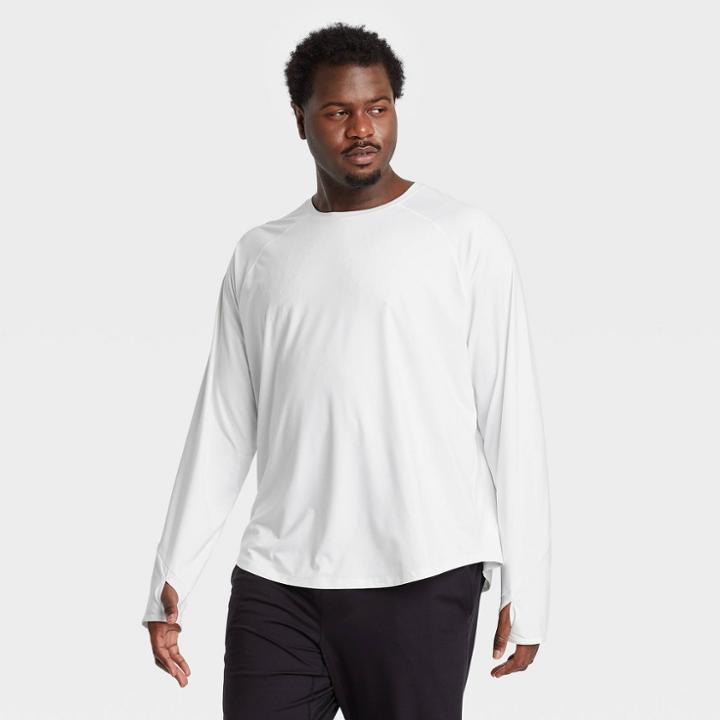 Men's Long Sleeve Upf 50+ T-shirt - All In Motion True White