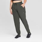Women's Plus Size Woven Train Pants - C9 Champion Dark Green