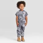Petitetoddler Boys' Short Sleeve Dye Hoodie Jumpsuit - Art Class Black 12m, Toddler Boy's