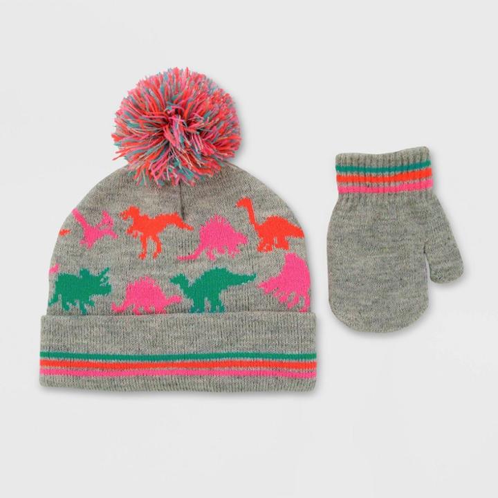Baby Boys' Hat And Glove Set - Cat & Jack Calm Gray