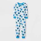 Sesame Street Baby Boys' Cookie Monster Snug Fit Union Suit - White