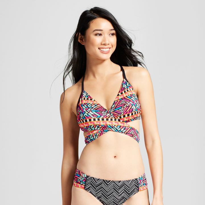 Clean Water Women's Wrap Bikini Swim Tops - Black