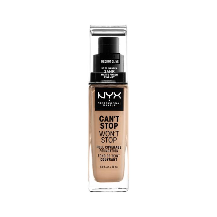 Nyx Professional Makeup Cant Stop Wont Stop Full Coverage Foundation Medium Olive