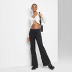 Women's Low-rise Flare Chino Pants - Wild Fable Black