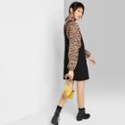 Women's Sleeveless Halter Neck Denim Pinafore Mini Dress - Wild Fable Black