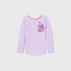 Toddler Girls' Pocket Long Sleeve T-shirt - Cat & Jack Purple