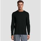 Hanes Men's Big & Tall Long Sleeve Cooldri Performance T-shirt -black