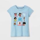 Girls' Disney Proud Family Grid Short Sleeve Graphic T-shirt - Blue