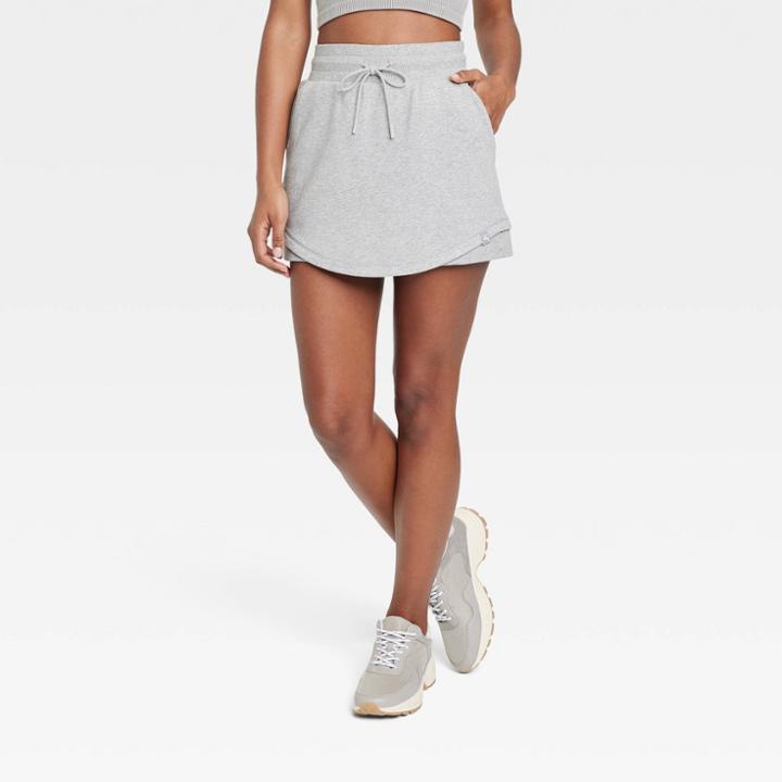 Women's French Terry Skorts - Joylab Heathered Gray