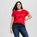 Women's Plus Size Crew Neck T-shirt - Ava & Viv Really Red