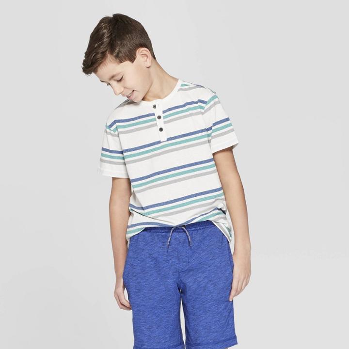 Boys' Knit Short Sleeve Henley Shirt - Cat & Jack