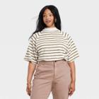 Women's Plus Size Elbow Sleeve Mock Turtleneck T-shirt - Universal Thread 1x,