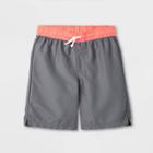 Boys' Solid Volley Swim Trunks - Cat & Jack Gray