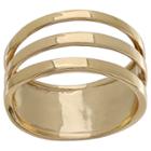Target Women's Polished Triple Band Ring In Gold Over Sterling Silver - Yellow (size