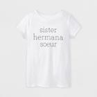 Toddler Cap Sleeve Sister Graphic T-shirt - Cat & Jack White
