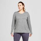 Women's Plus-size Long Sleeve Tech T-shirt - C9 Champion - Dark Gray Heather