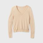 Women's V-neck Pullover Sweater - A New Day Cream