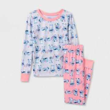 Girls' Lilo & Stitch 2pc Hacci Pajama