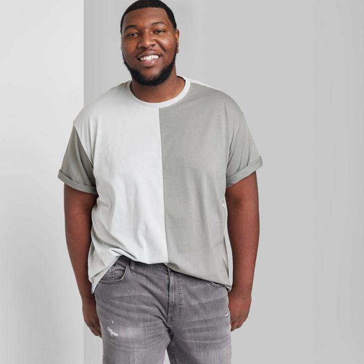 Men's Big & Tall Short Sleeve Sleeve T-shirt - Original Use Gray