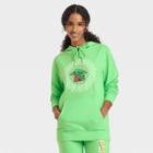 Star Wars Women's St. Patrick's Day Baby Yoda Hooded Graphic Sweatshirt - Green