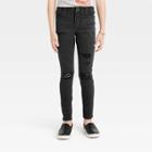Girls' High-rise Skinny Jeans - Art Class Black