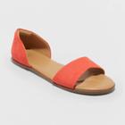 Women's Ann Two Piece Slide Sandals - A New Day Coral