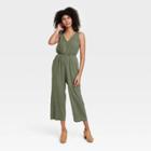 Women's Sleeveless Jumpsuit - Universal Thread Olive Green