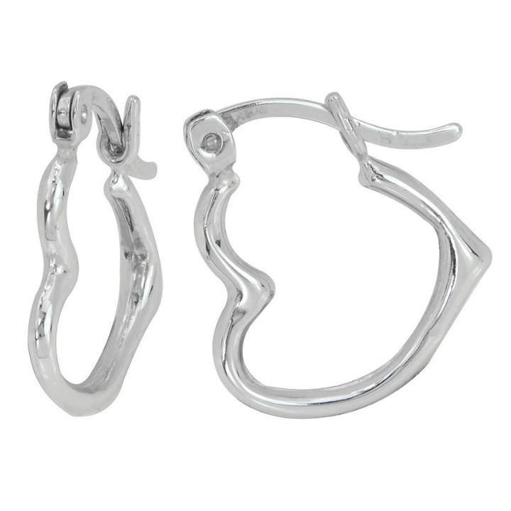 Target Girls' Sterling Silver Tube Heart Hoop
