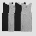 Fruit Of The Loom Men's A-shirts 4pk - Black/gray