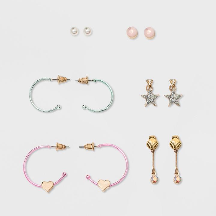 Cat & Jack Girls' 6ct Earring Set - Cat And Jack,