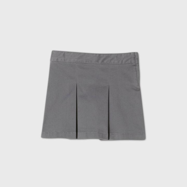 Toddler Girls' Stretch Uniform Pleated Twill Skorts - Cat & Jack Gray