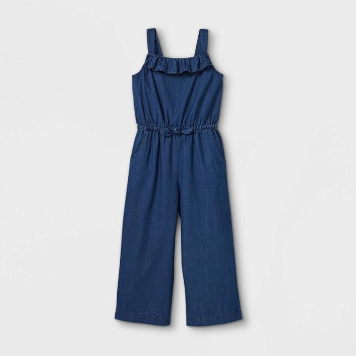 Girls' Woven Sleeveless Jumpsuit - Cat & Jack