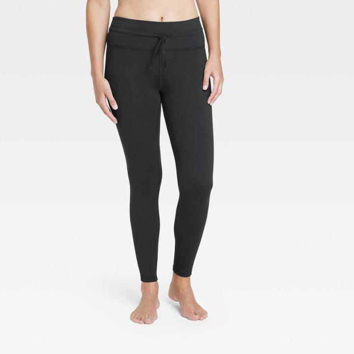 Women's Simplicity High-rise Striped Leggings - All In Motion Black