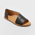 Women's Lissa Wide Width Asymmetrical Slide Sandals - Universal Thread Black 5.5w,