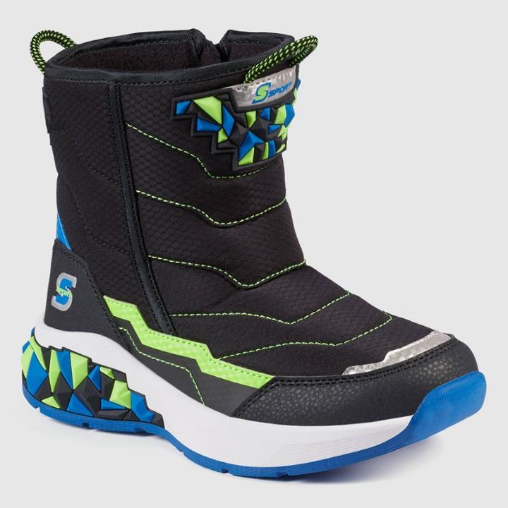 S Sport By Skechers Toddler Boys' S Sport By Sketchers Zuko Winter Boots - Black/lime