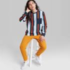 Adult Striped Regular Fit Crewneck Long Sleeve T-shirt - Original Use Gold/stripe
