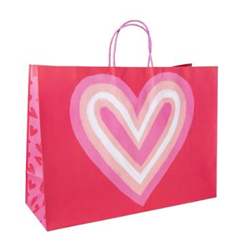 Spritz Valentine's Big Heart On Pink Vogue Bag -