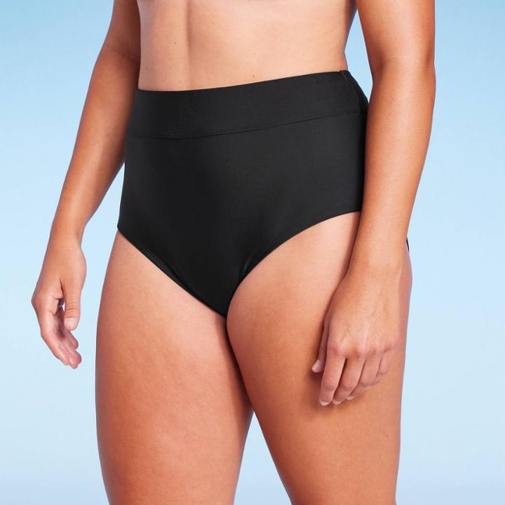 Kona Sol Women's Tummy Control High Waist Full Coverage Bikini Bottom - Kona